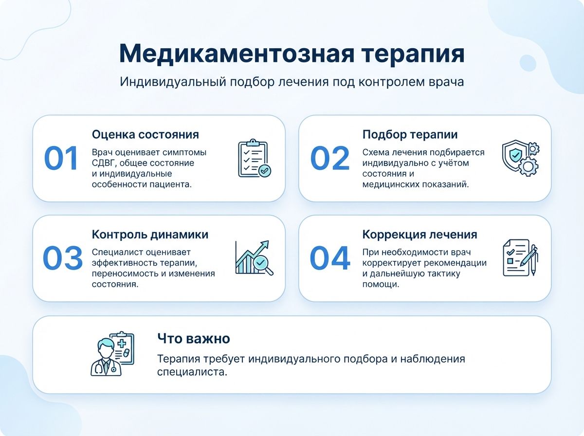 Лечение СДВГ в Кореизе у детей и взрослыхинфографика